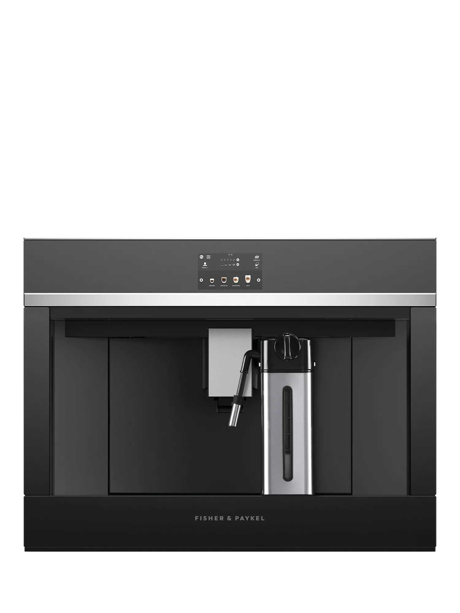 Fisher & Paykel EB60DSX1 Built In Coffee Machine, Black - McGrocer