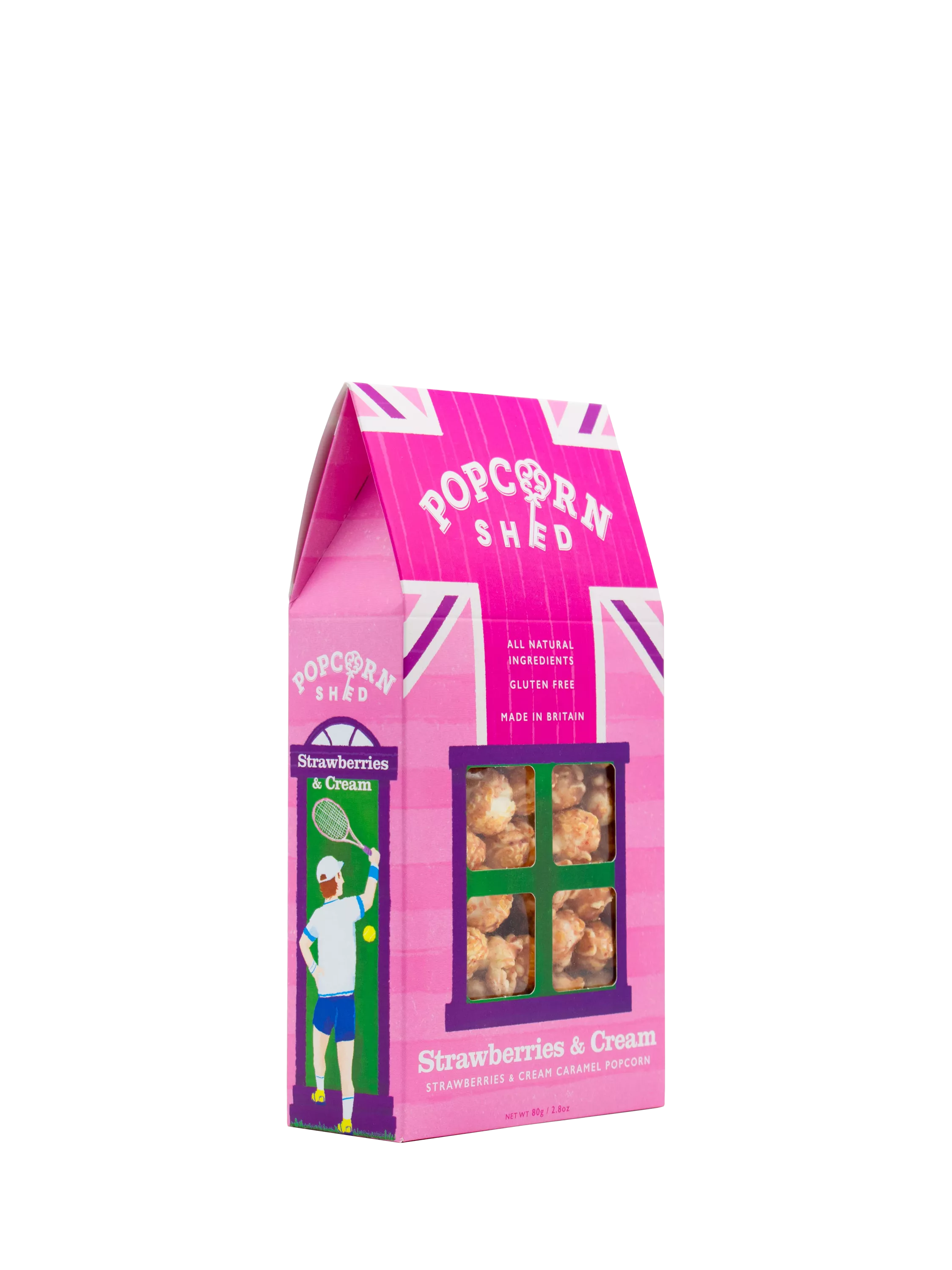 Popcord Shed Strawberries & Cream Popcorn, 80g - McGrocer