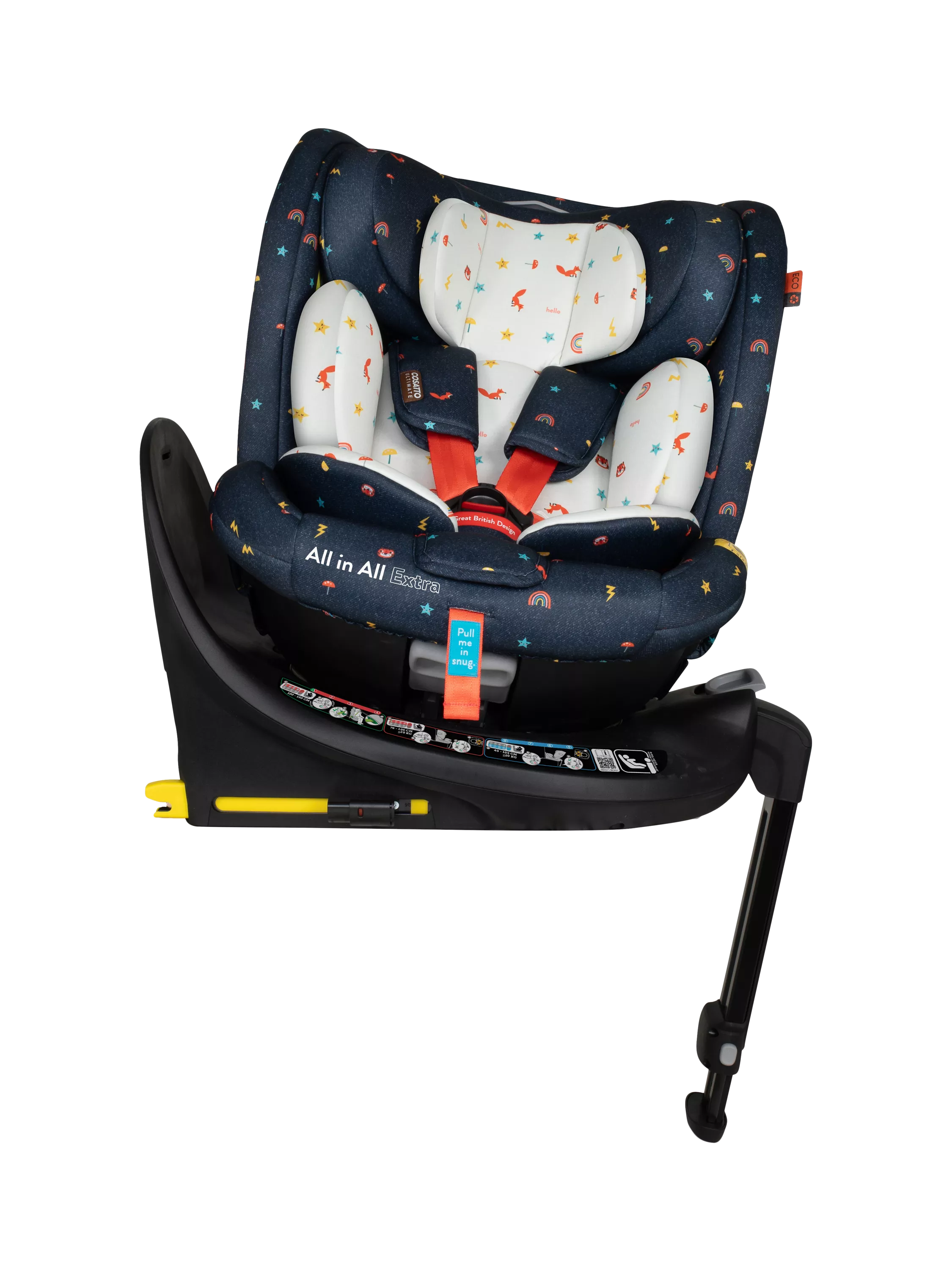 Cosatto All in All Extra i-Size 360 Car Seat, Doodle Days - McGrocer