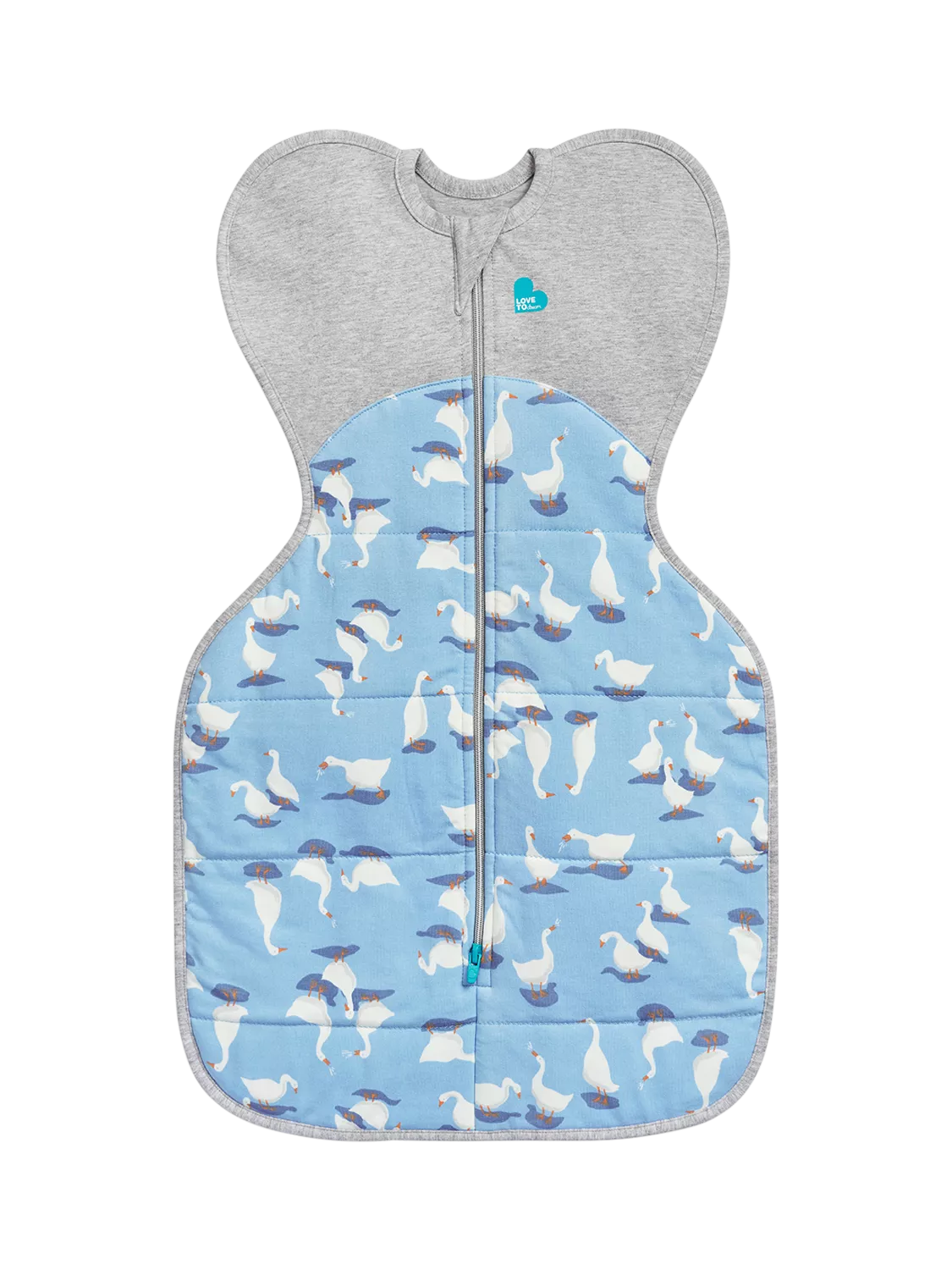 Love to Dream Swaddle Up Silly Goose Baby Sleeping Bag, 2.5 Tog, Dusty Blue - McGrocer