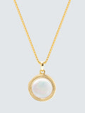 Larnauti Mother Of Pearl Locket Gold