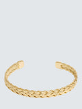 Jon Richard Plaited Cuff Bangle Gold
