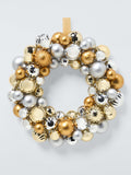 Bauble Wreath Gold Silver Dia 40Cm