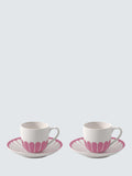 Villeroy Boch Fleur Porcelain Espresso Cup Saucer Set Of 2 70Ml Cassis