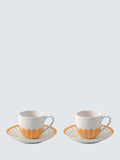 Villeroy Boch Fleur Porcelain Espresso Cup Saucer Set Of 2 70Ml Soleil