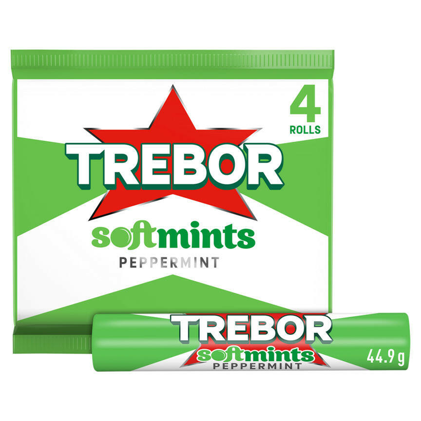 Trebor Softmints Peppermint Mints 4 Pack Snacks & Confectionery ASDA