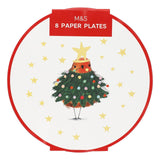 M&S Christmas Robins Paper Plates