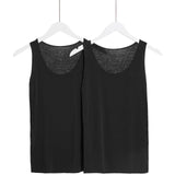 M&S Womens Heatgen Thermal Built-up Shoulder Vest, 2 Pack, 8, Black