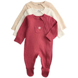 M&S Pure Cotton Sleepsuits, 18-24 M, Berry