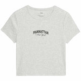 M&S Rib T-Shirt, 11-12 Years, Grey Marl