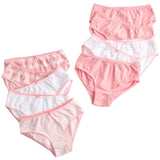 M&S Girls Cotton with Stretch Heart Knickers, 2-3 Years, Pink Mix