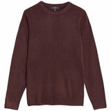 M&S Mens Cashmilon Crew Neck Jumper, XL, Burgundy