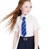 M&S Girls Slim Fit Easy Iron School Blouses, 7-8 Years, White