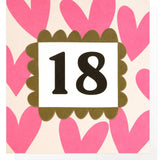 Caroline Gardner Pink Hearts 18th Birthday Card