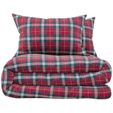 M&S Pure Brushed Cotton Winter Checked Bedding Set, Single