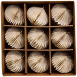 M&S Paper Christmas Baubles, White