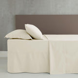 Catherine Lansfield Plain Dye Polycotton Single Fitted Sheet, Cream