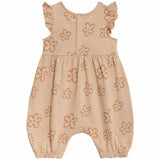 M&S Girls Pure Cotton Floral Romper, 3-6 Months, Tan