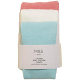 M&S Floral Tights, 3 Pack, 0-6 Months, Pink Mix