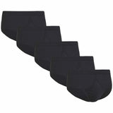 M&S Mens Pure Cotton Briefs, 5 Pack, M, Black