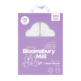 Bloomsbury Mill Organic Cellular Blankets, White, 2 pack