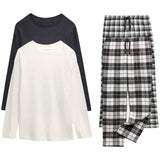 M&S Check Pyjamas, 9-10 Years, Black