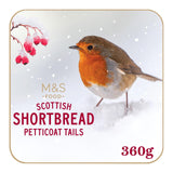 M&S All Butter Shortbread Petticoat Tails Robin Tin