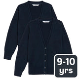 M&S 2PK COTTON CARDIGAN WITH STAYNEW 9-10Y