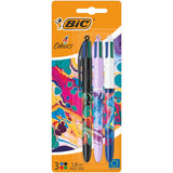 BIC 4 Colours Hydrodipping Retractable Ballpoint Pens