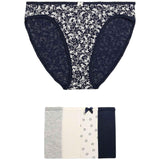 M&S Womens Cotton Lycra High Leg Knickers, 16, Grey Mix