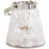 M&S Confetti Glass Lantern, White
