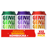 GENIE Kombucha Mixed Case (Dry Apple, Fiery Ginger & Blueberry/Raspberry)