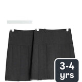 M&S 2Pk Pleated Skirt, 3-4 Years, Grey