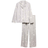 M&S Womens Star Print Pyjama Set, XL, Grey