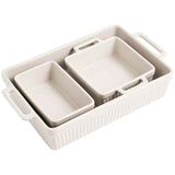 M&S Nesting Ceramic Oven Dishes, Natural, 3 pack