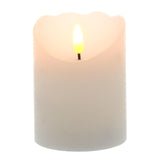 LED White & Cream Candle 10cm