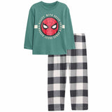 M&S Kids Spiderman Pyjama Set, 2-3 Years, Green