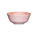 KitchenCraft Red and Pink Victorian Style Print Ceramic Bowls