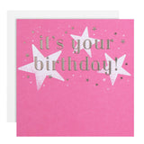 M&S Pink Stars Birthday Card