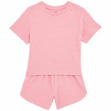 M&S Girls Pure Cotton T-Shirt & Shorts Outfit, 6-9 Months, Pink