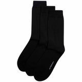 M&S Mens Autograph 3pk Merino Wool Blend Socks, 9-12, Black