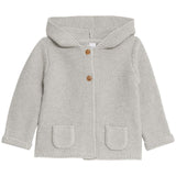 M&S Hooded Chunky Cardigan, 9-12 Months, Grey Marl