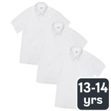 M&S Girls Easy Iron School Blouses, 13-14 Years, White