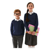 M&S Pure Cotton School Jumper, 11-12 Years, Navy