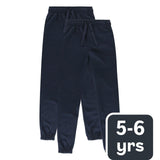 M&S Kids Cotton-Rich Joggers, 5-6 Years, Navy
