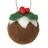 Felt Pudding Christmas Decoration