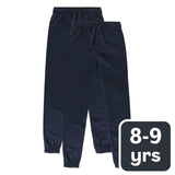 M&S Kids Cotton-Rich Joggers, 8-9 Years, Navy