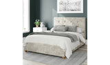 Aspire Presley Velvet Double Ottoman Bedframe - Pearl