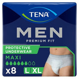 TENA Men Premium Fit Incontinence Pants Maxi L/XL x 8 GOODS Superdrug