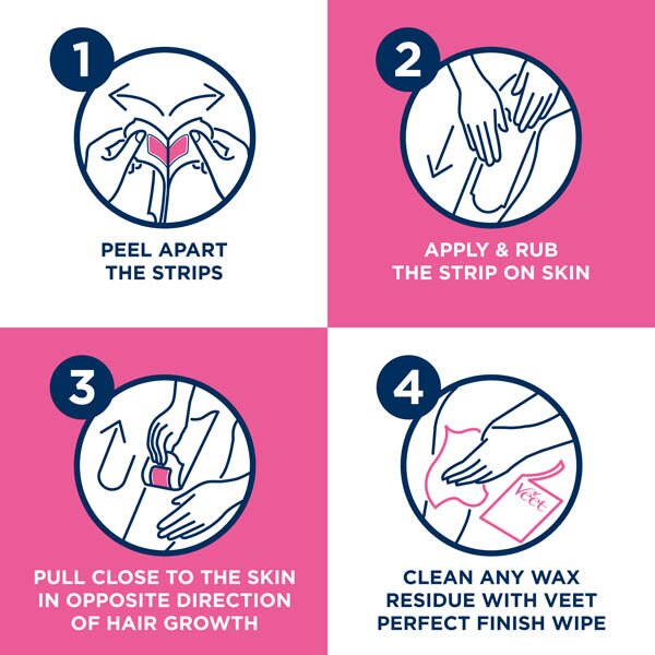 Veet Pure Inspiration Wax Strips Legs & Body Sensitive x40 GOODS Superdrug